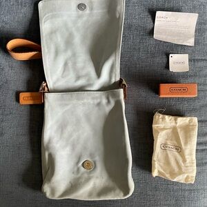 Coach suede Leather Crossbody Bag